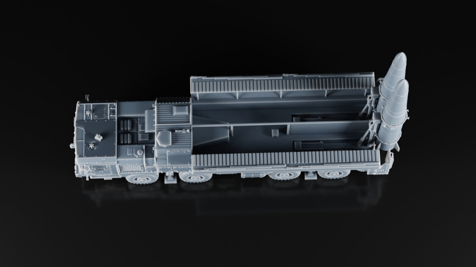 9K720 Iskander SS-26 - 1/87 Scale - 3D Printed - Resin - Military Missile Model