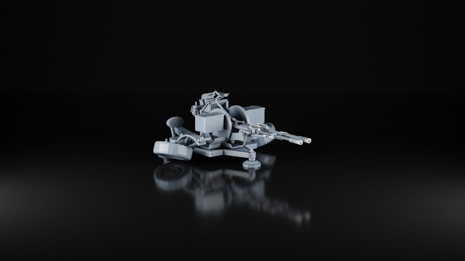 ZU-23-2 AA Gun - 1/43 - Russian Soviet Ukrainian Army - 3D Printed Resin