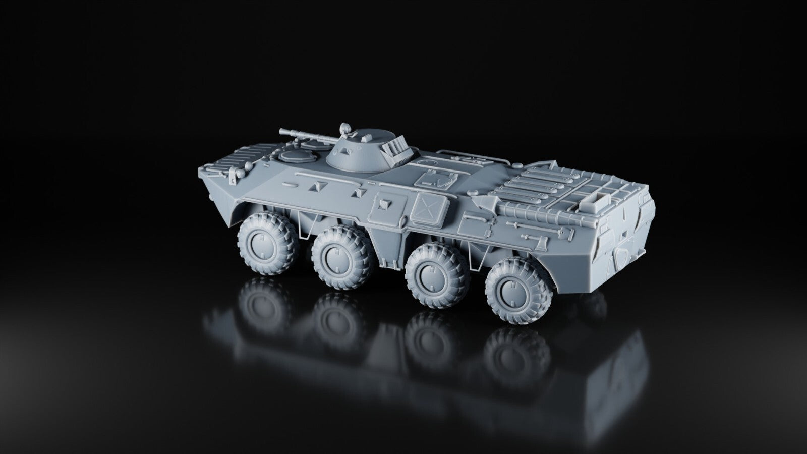 BTR 80 - 1/72 - USSR Russia Ukraine APC - 3D Military Model - Resin Print