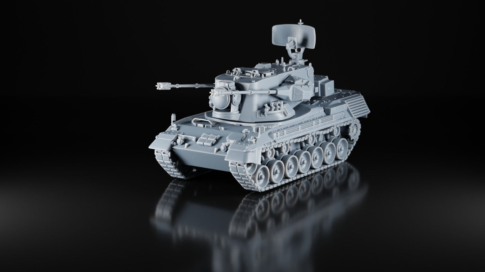 Krauss-Maffei Gepard - 1/100 - Flak Tank - Military Model - 3D Resin Print
