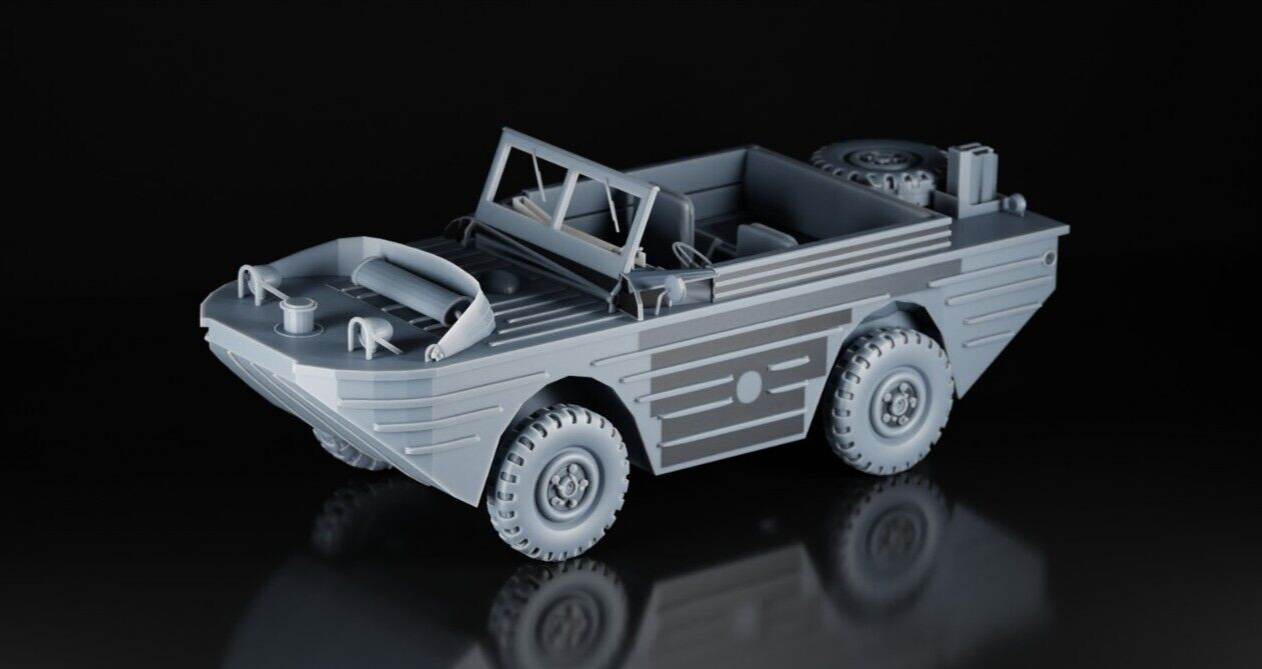 Ford GPA Amphibious Jeep - 1/87 - Military Model - Résine 3D - Maquette