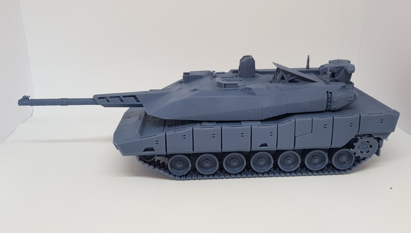Panther KF51 Tank - 1/43 Scale - Rheinmetall - 3D Printed - Resin - Military