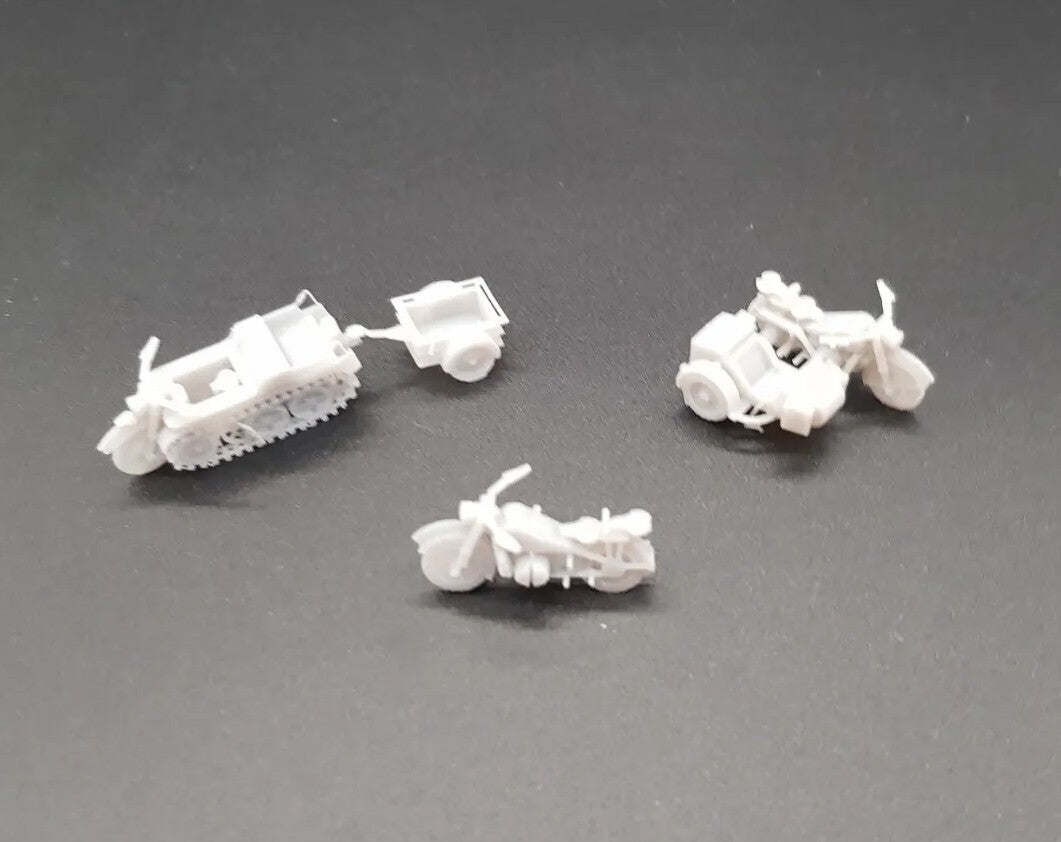 1:87 side car kettenkrad  bike moto  WW2 german