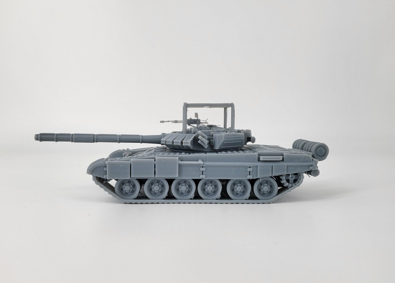 T-72B3 Tank - 1/43 - With Anti-Javelin Cage - 3D Printed - Resin Model