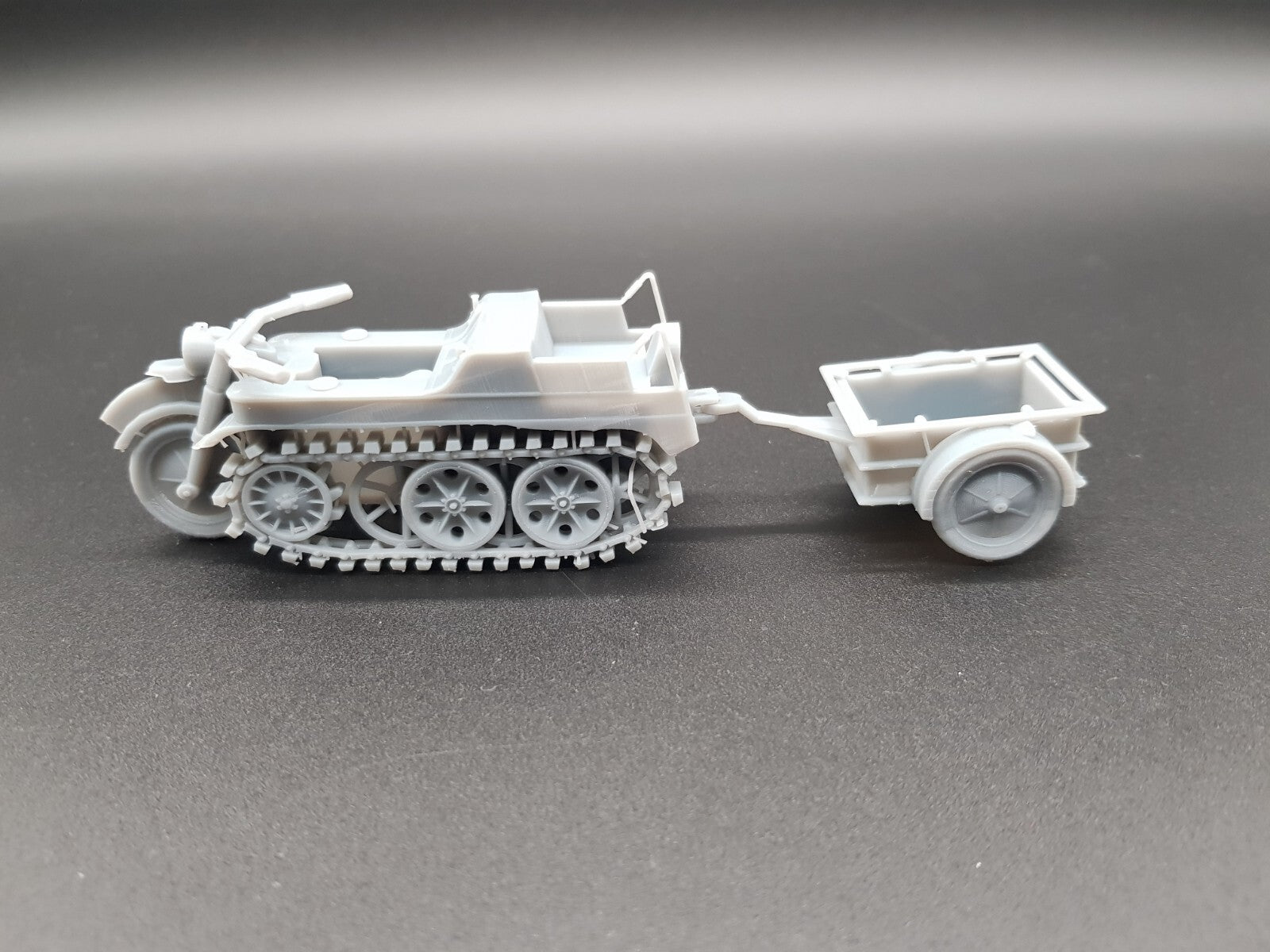 Kettenkrad Trailer - 1/32 Scale - WWII German Sd.Kfz.2 - 3D Printed - Model