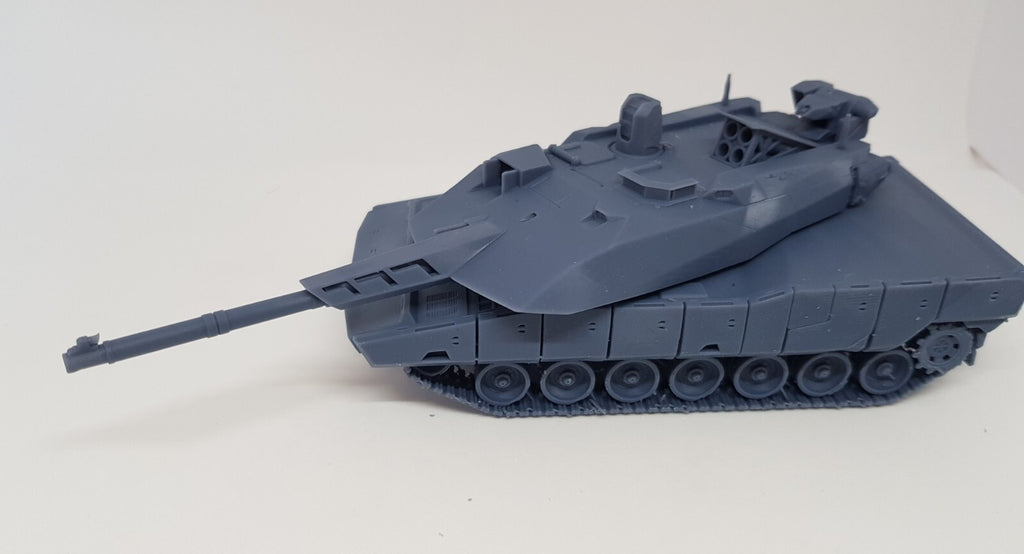 Panther KF51 Tank - 1/50 Scale - Rheinmetall - 3D Printed - Resin - Military Model