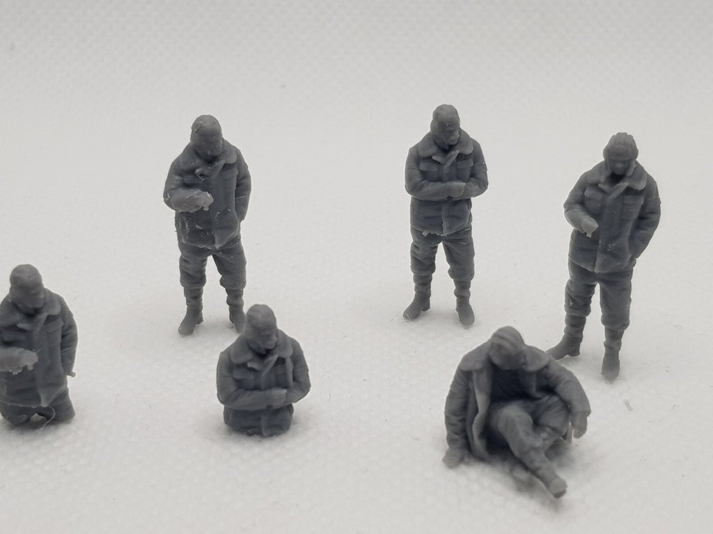 Tank Crews x6 - 1/35 Scale - Soviet Russian Ukrainian - 3D Printed - Resin Model