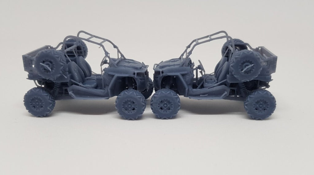 Polaris MRZR D2 x2 - 1/87 - Military UTV - 3D Printed Resin - Set of 2