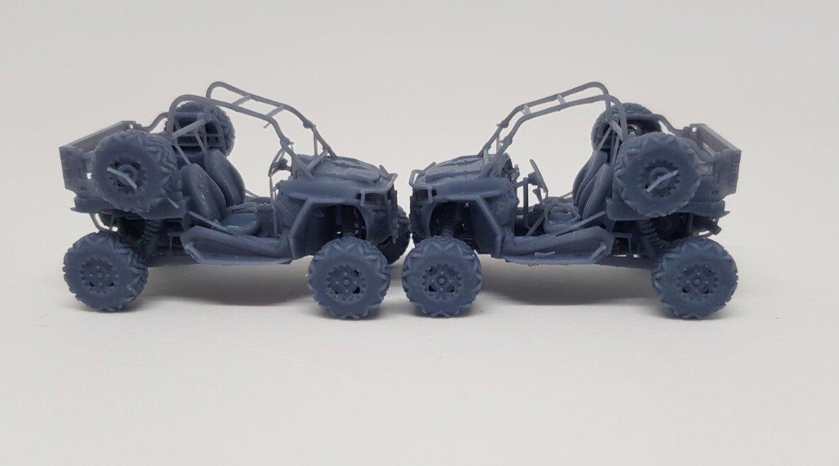 Polaris MRZR D2 x2 - 1/87 - Military UTV - 3D Printed Resin - Set of 2