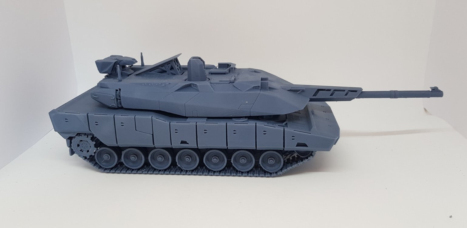Panther KF51 Tank - 1/43 Scale - Rheinmetall - 3D Printed - Resin - Military