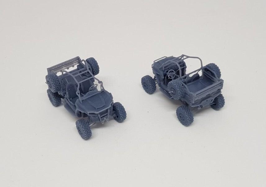 Polaris MRZR D2 x2 - 1/87 - Military UTV - 3D Printed Resin - Set of 2