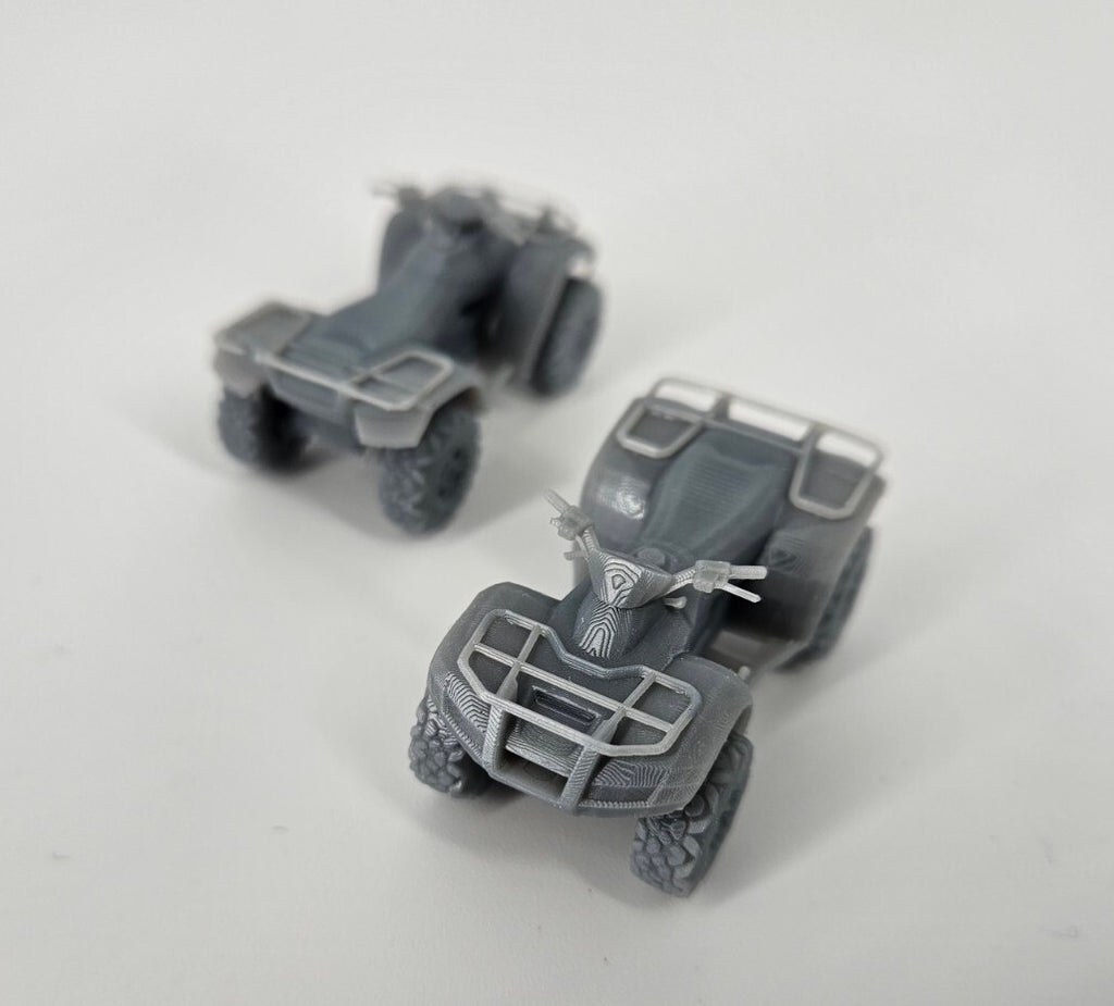 Quad ATV x2 - 1/72 Scale - Modern Military - 3D Printed - Resin - Vehicle Models