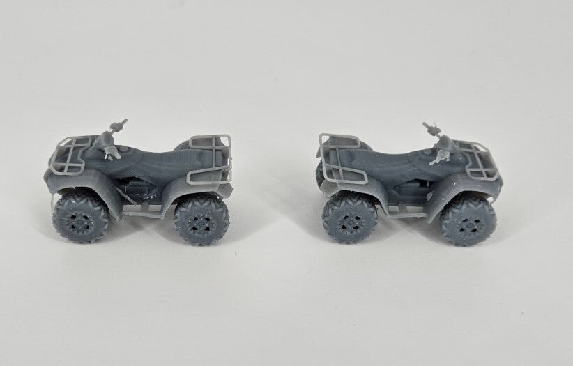 Quad ATV x2 - 1/87 - Modern Military Model - 3D Printed Resin - Set of 2