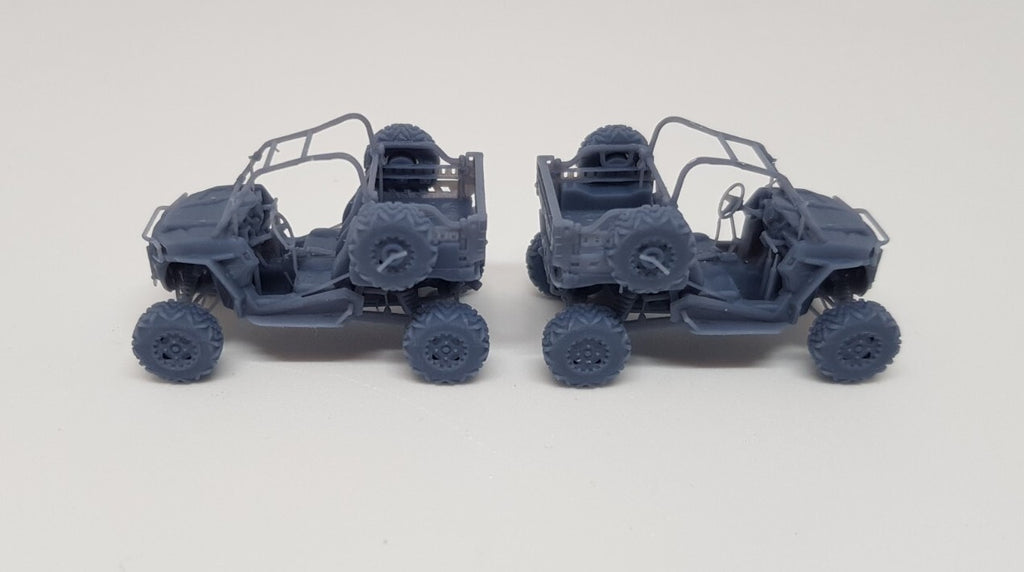 Polaris MRZR D2 x2 - 1/87 - Military UTV - 3D Printed Resin - Set of 2