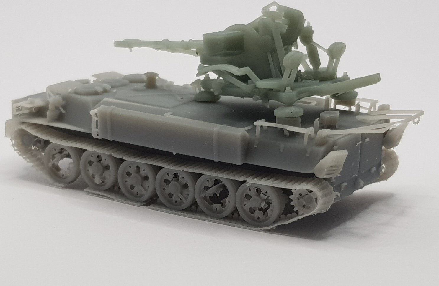 MT-LB ZU-23-2 - 1/87 Scale - Russian Soviet Ukrainian Army - 3D Printed - Model
