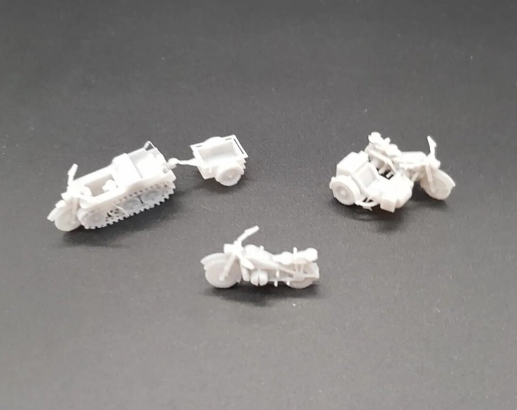 1:72 side car kettenkrad  bike moto  WW2 german