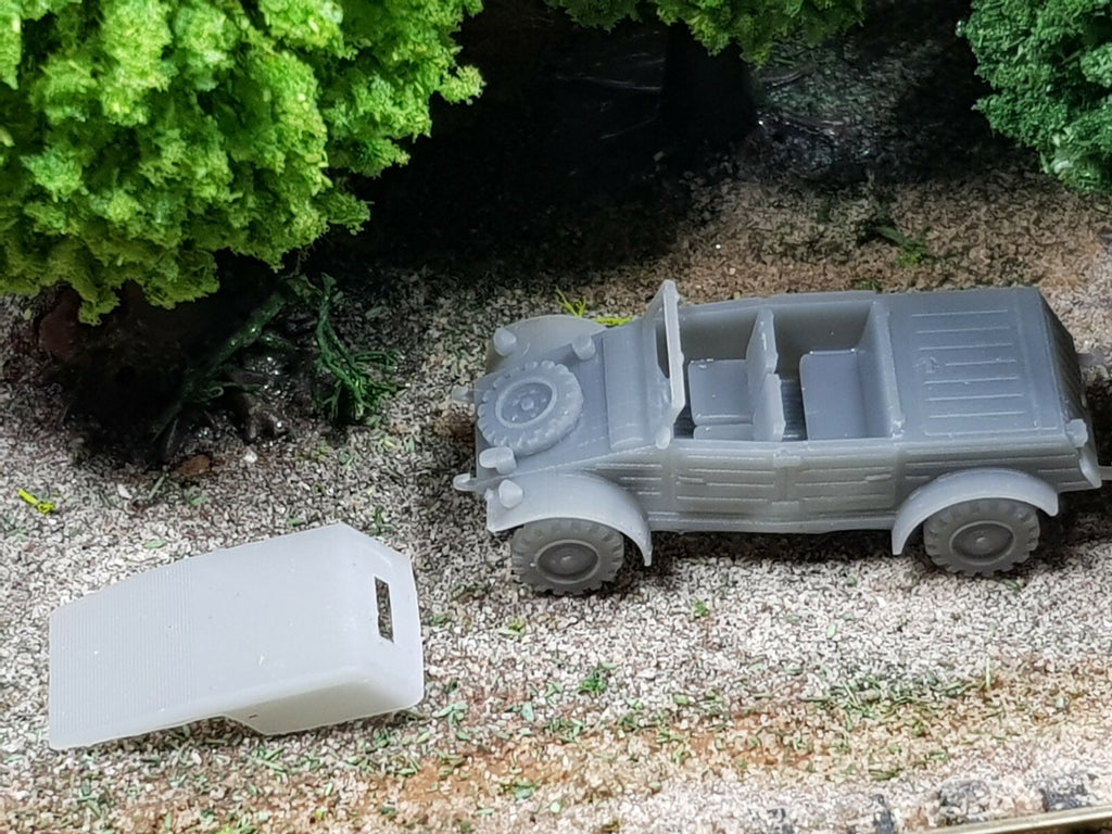 Kubelwagen x3 Schwimmwagen x2 - 1/72 - Military Model - 3D Print - WW2 Germany