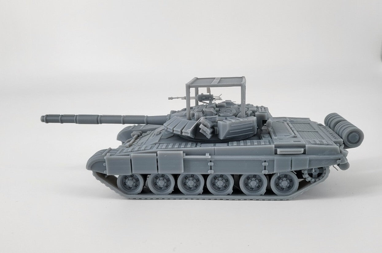 T-72B3 Tank - 1/50 - With Anti-Javelin Cage - 3D Printed - Resin Model