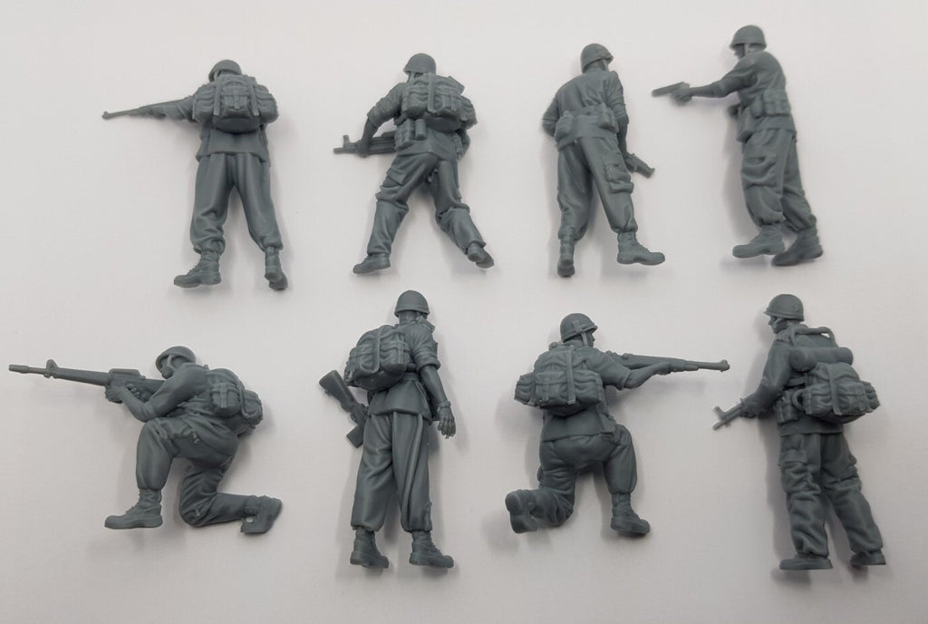 US Army Infantry x8 - 1/35 Scale - Vietnam War - 3D Printed - Resin - Military
