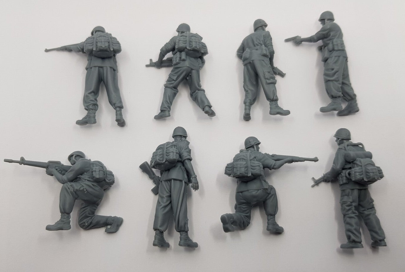 US Army Infantry x8 - 1/35 Scale - Vietnam War - 3D Printed - Resin - Military
