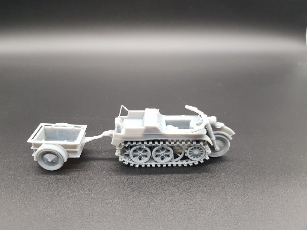 Kettenkrad Trailer - 1/32 Scale - WWII German Sd.Kfz.2 - 3D Printed - Model