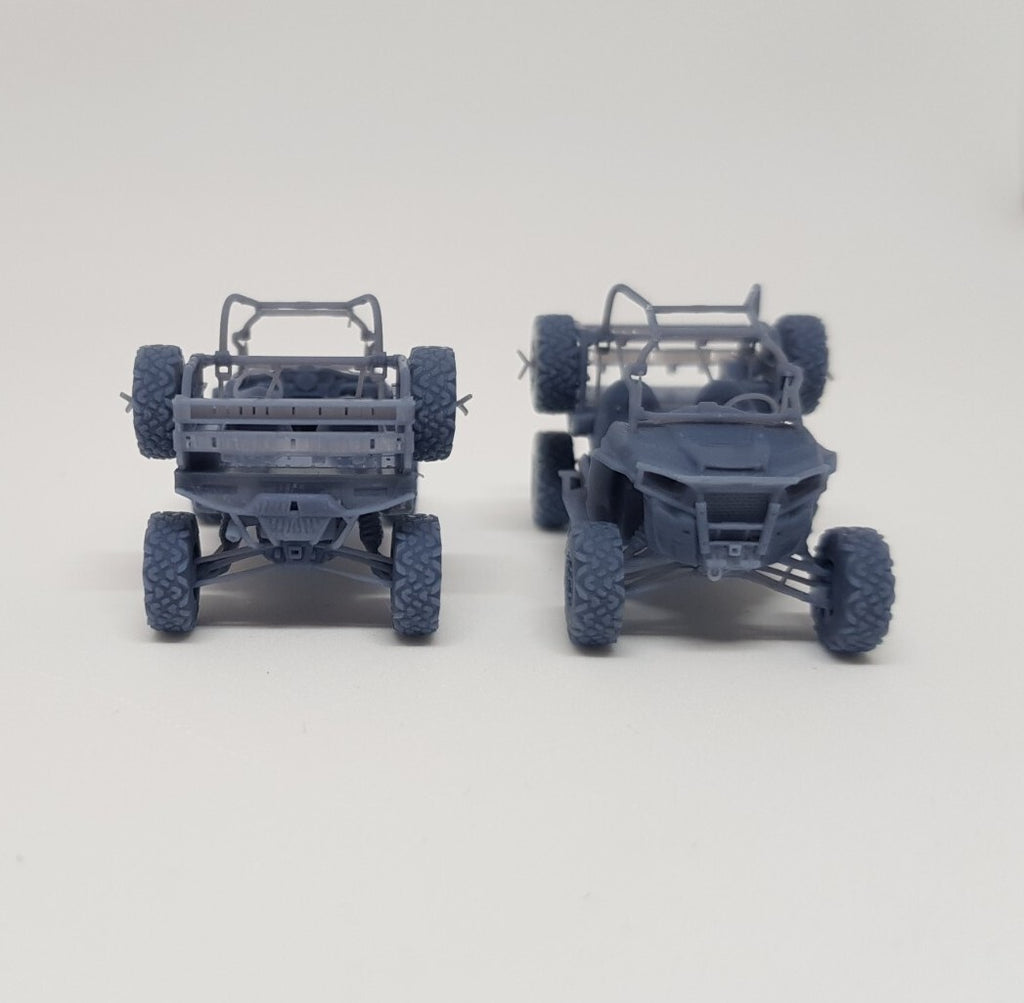 Polaris MRZR D2 x2 - 1/87 - Military UTV - 3D Printed Resin - Set of 2