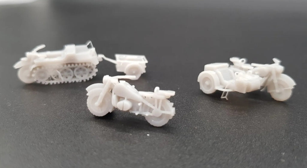 1:87 side car kettenkrad  bike moto  WW2 german