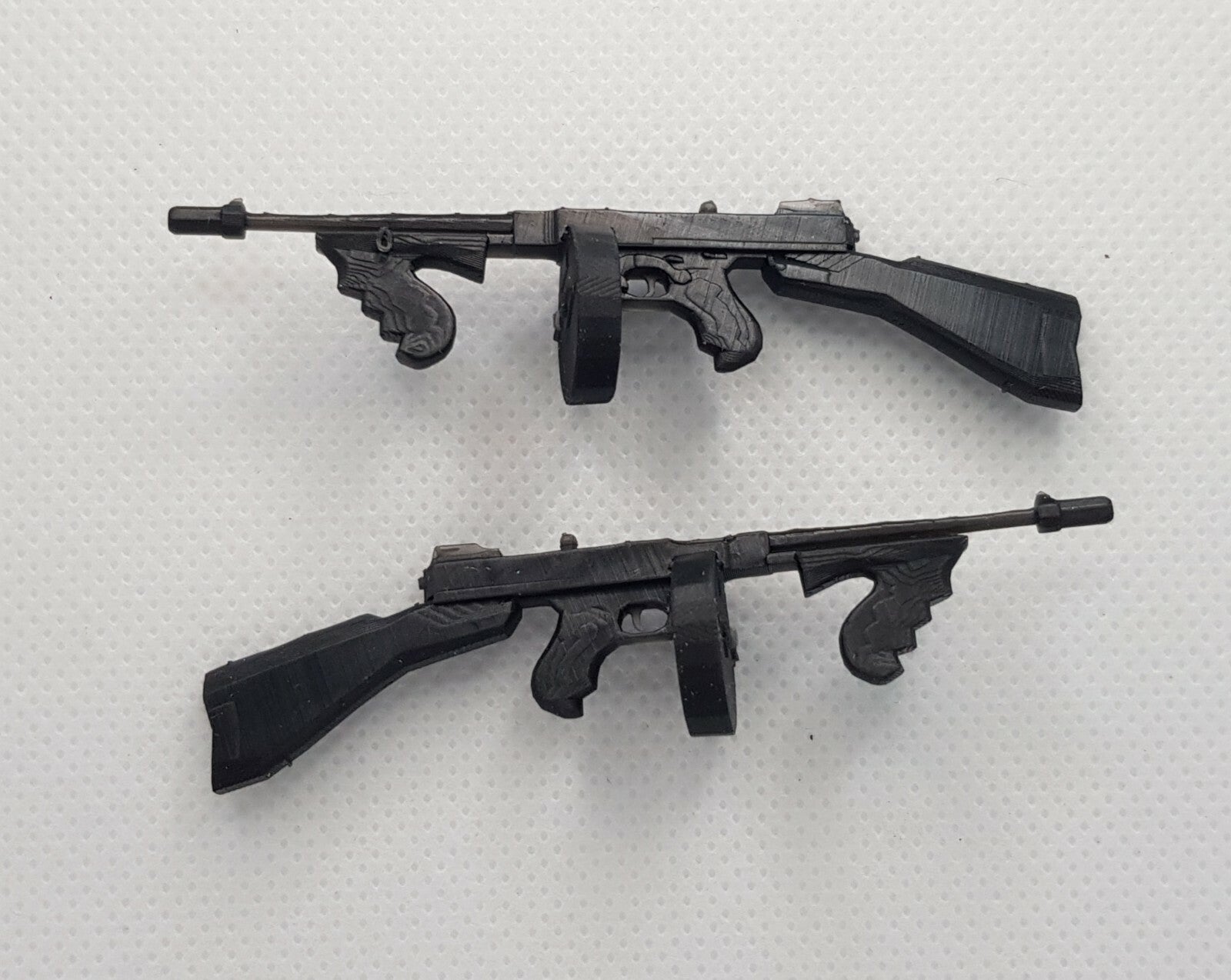 Thompson M1928 x2 - 1/12 Scale - WWII - 3D Printed - Resin - For 6" Figures