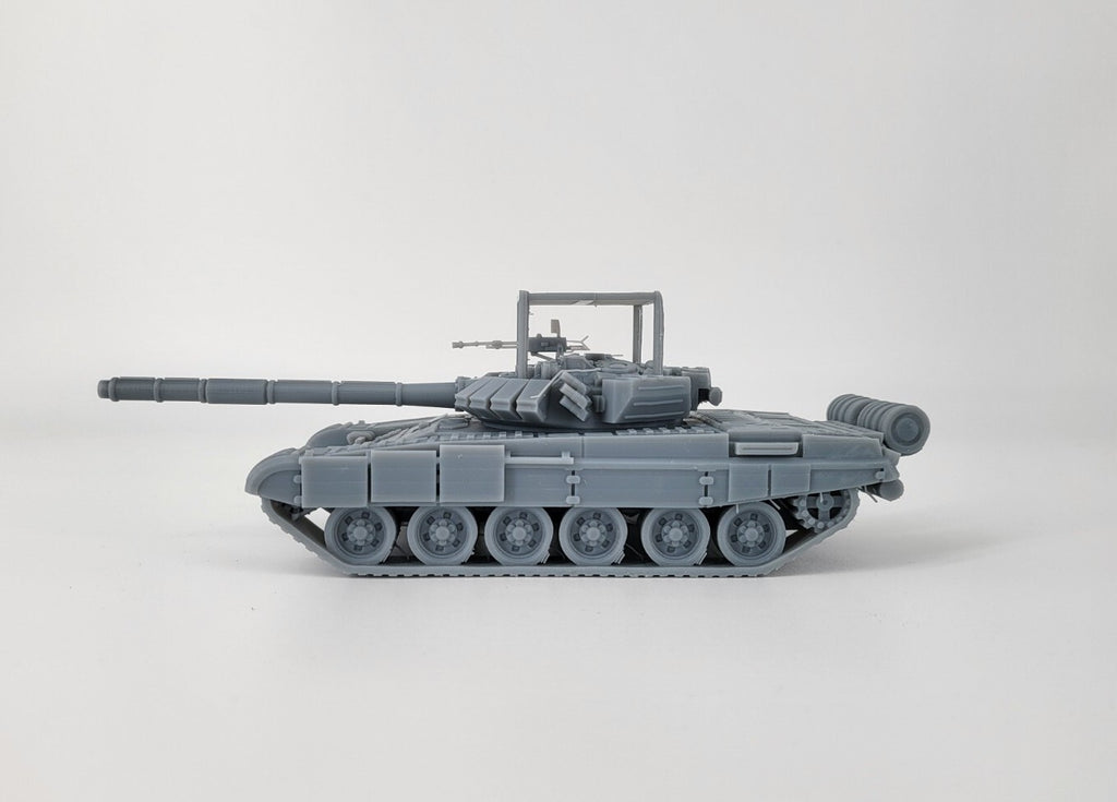 T-72B3 Tank - 1/50 - With Anti-Javelin Cage - 3D Printed - Resin Model