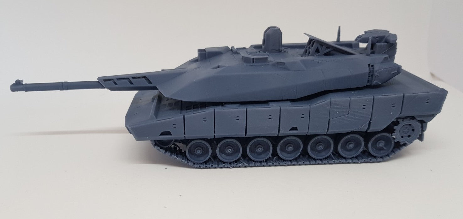 Panther KF51 Tank - 1/50 Scale - Rheinmetall - 3D Printed - Resin - Military Model