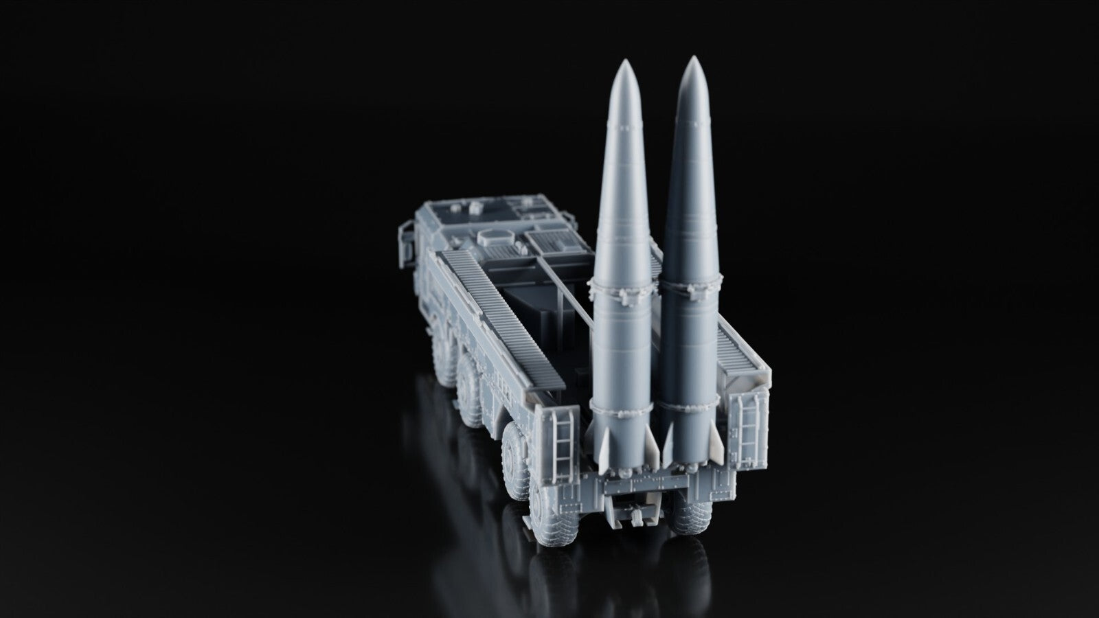 9K720 Iskander SS-26 - 1/87 Scale - 3D Printed - Resin - Military Missile Model