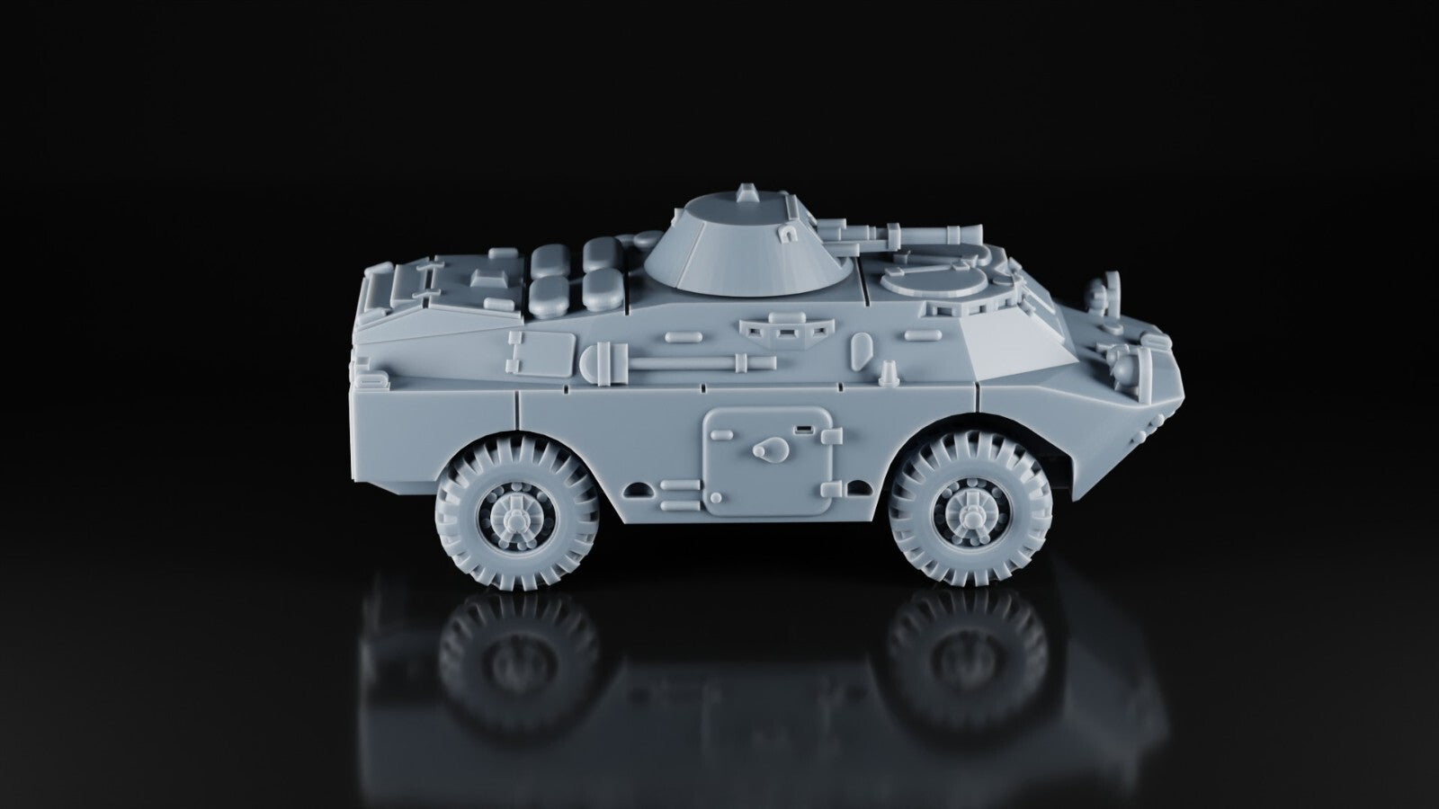 BRDM 2 - 1/87 - Ukrainian Army Scout Car - 3D Model - Resin Print