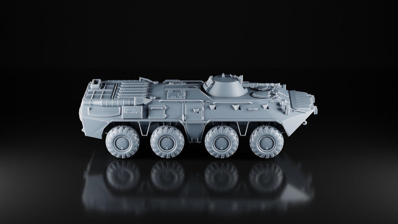 BTR 80 - 1/87 - USSR Russia Ukraine APC - 3D Military Model - Resin Print