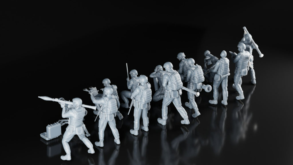 Ukrainian Soldiers x13 - 1/35 Scale - Javelin Stinger UAV Stugna - 3D Resin