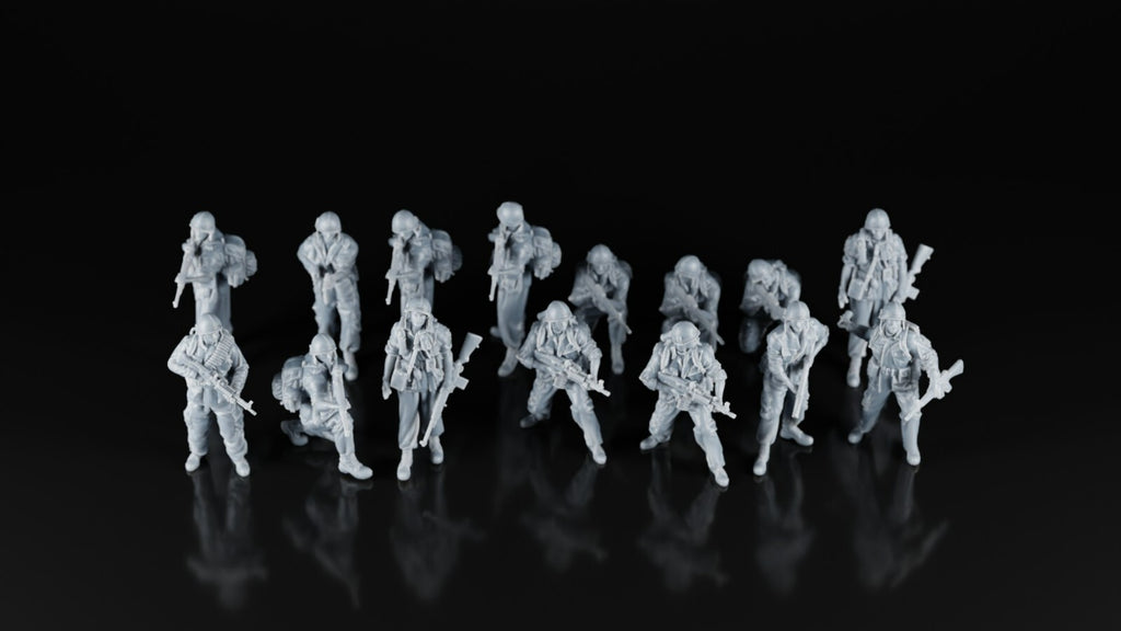 US Army Infantry Vietnam x15 - 1/72 - Military Model Figures - 3D Printed Resin