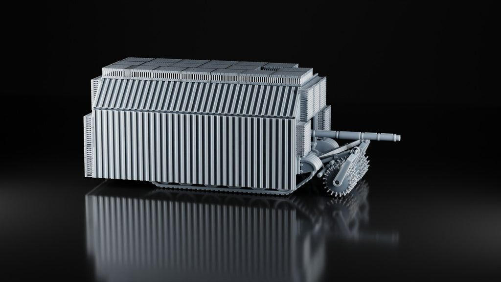 T-72 Turtle Tank - 1/100 - Modern Military Model - 3D Printed Resin