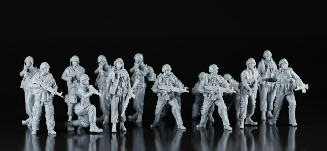 US Army Infantry Vietnam x15 - 1/48 - Military Model Figures - 3D Printed Resin