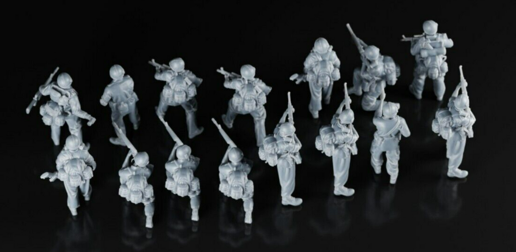 US Army Infantry Vietnam x15 - 1/72 - Military Model Figures - 3D Printed Resin