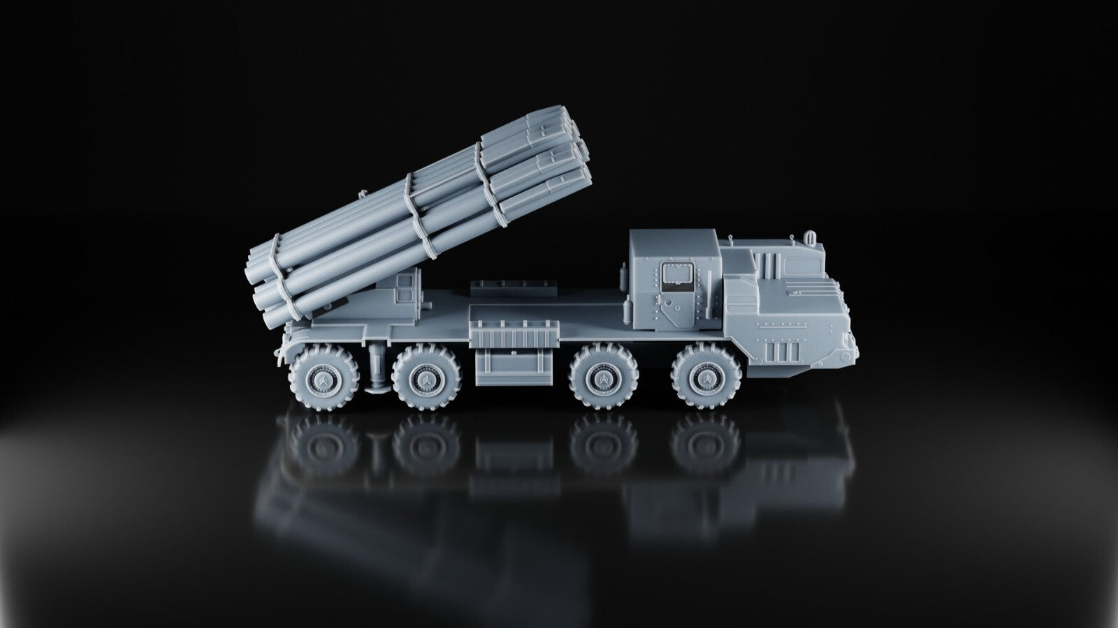 BM-30 Smerch MLRS - 1/87 Scale - 3D Printed Model - Resin - Russian Ukrainian