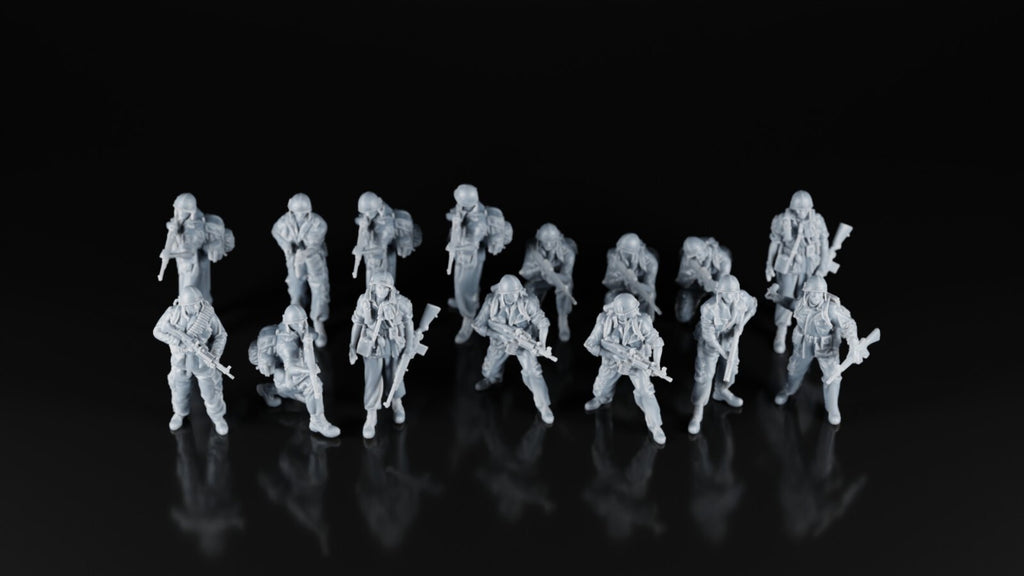 US Army Infantry Vietnam x15 - 1/50 - Military Model Figures - 3D Printed Resin