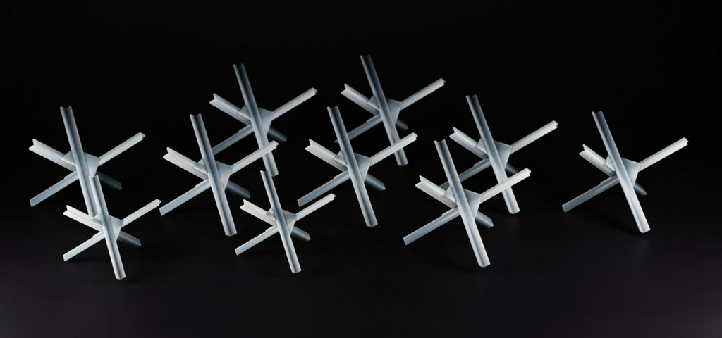 Czech Hedgehogs x10 - 1/72 Scale - WWII Anti-Tank - 3D Printed - Resin - Diorama