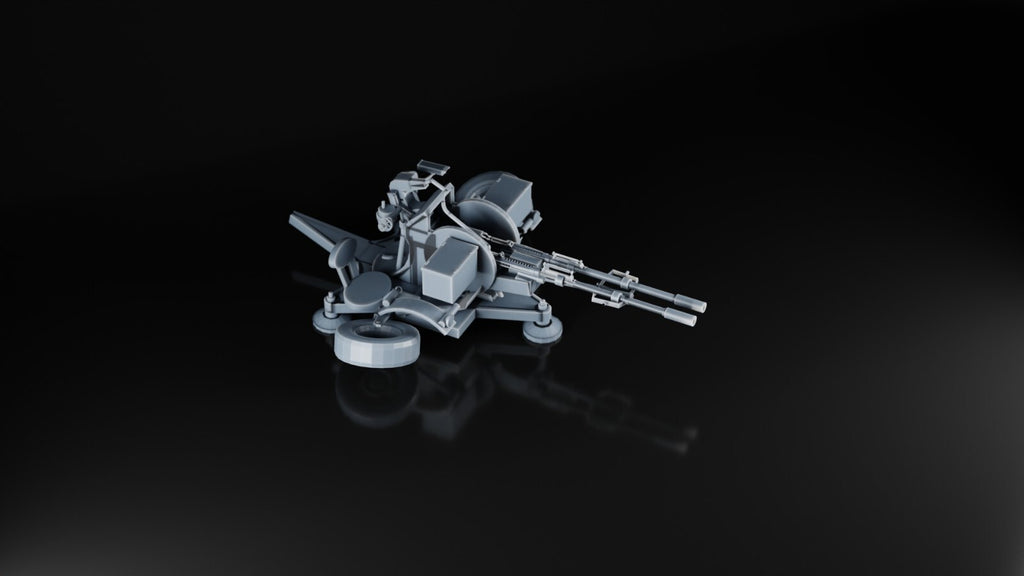 ZU-23-2 AA Gun - 1/35 - Russian Soviet Ukrainian Army - Military Model - 3D