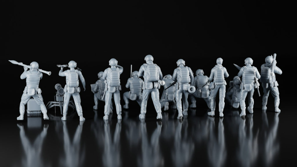 Ukrainian Soldiers x13 - 1/35 Scale - Javelin Stinger UAV Stugna - 3D Resin