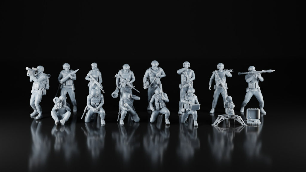 Ukrainian Soldiers x13 - 1/35 Scale - Javelin Stinger UAV Stugna - 3D Resin