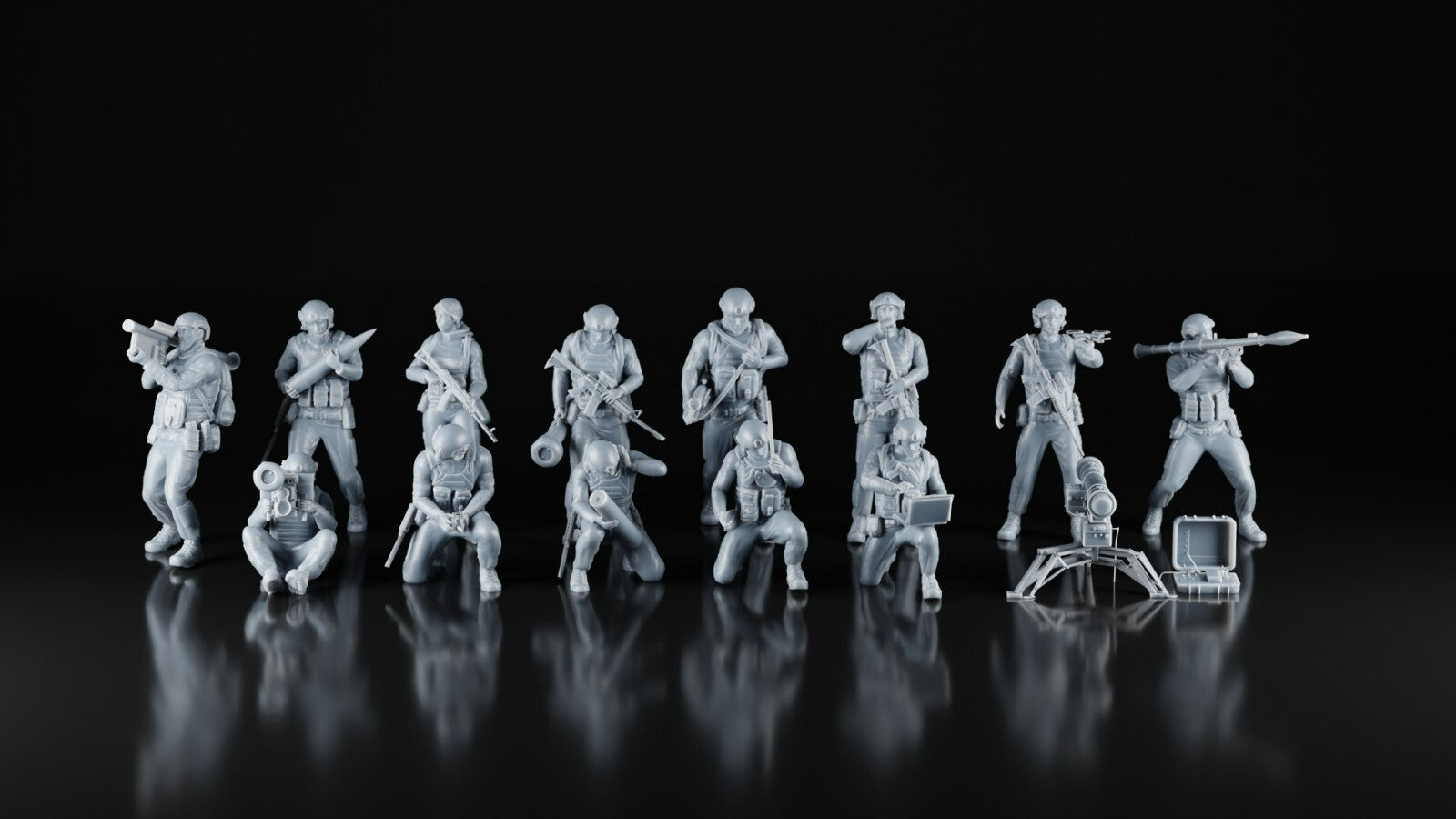 Ukrainian Soldiers x13 - 1/35 Scale - Javelin Stinger UAV Stugna - 3D Resin