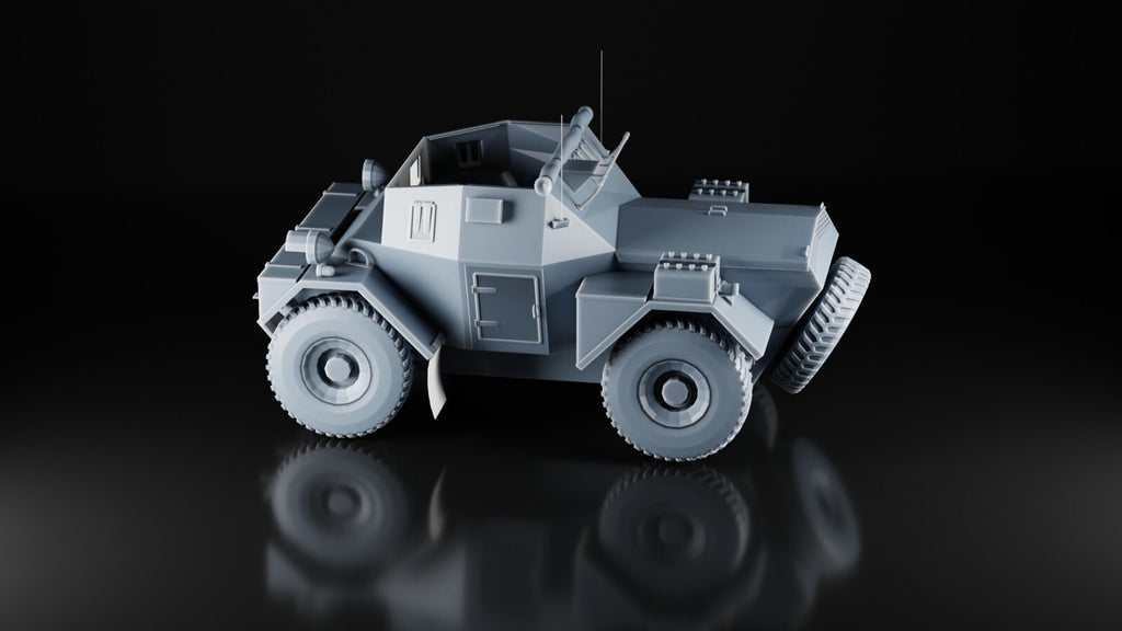 Daimler Dingo Scout Car - 1/87 - WW2 Military Model - 3D Printed Resin