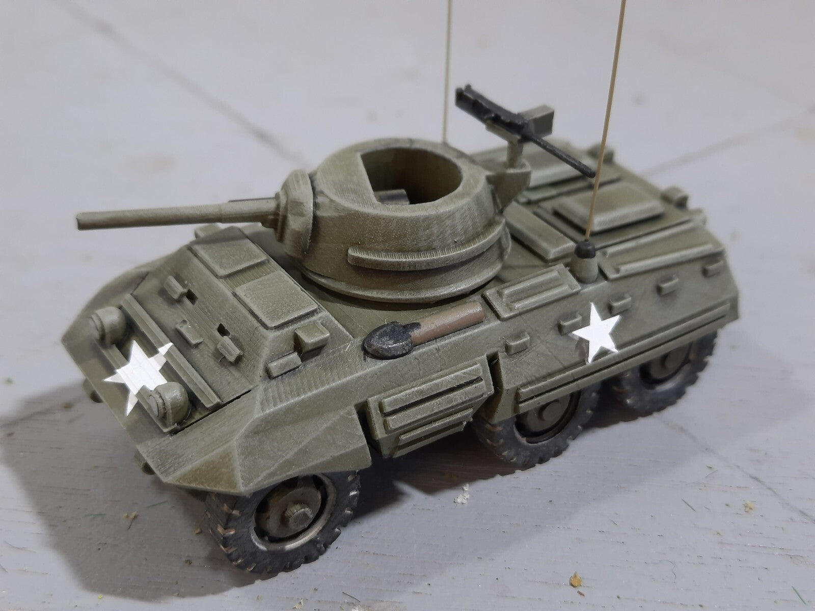 1:72 WW2 US M8 greyhound light armored vehicle