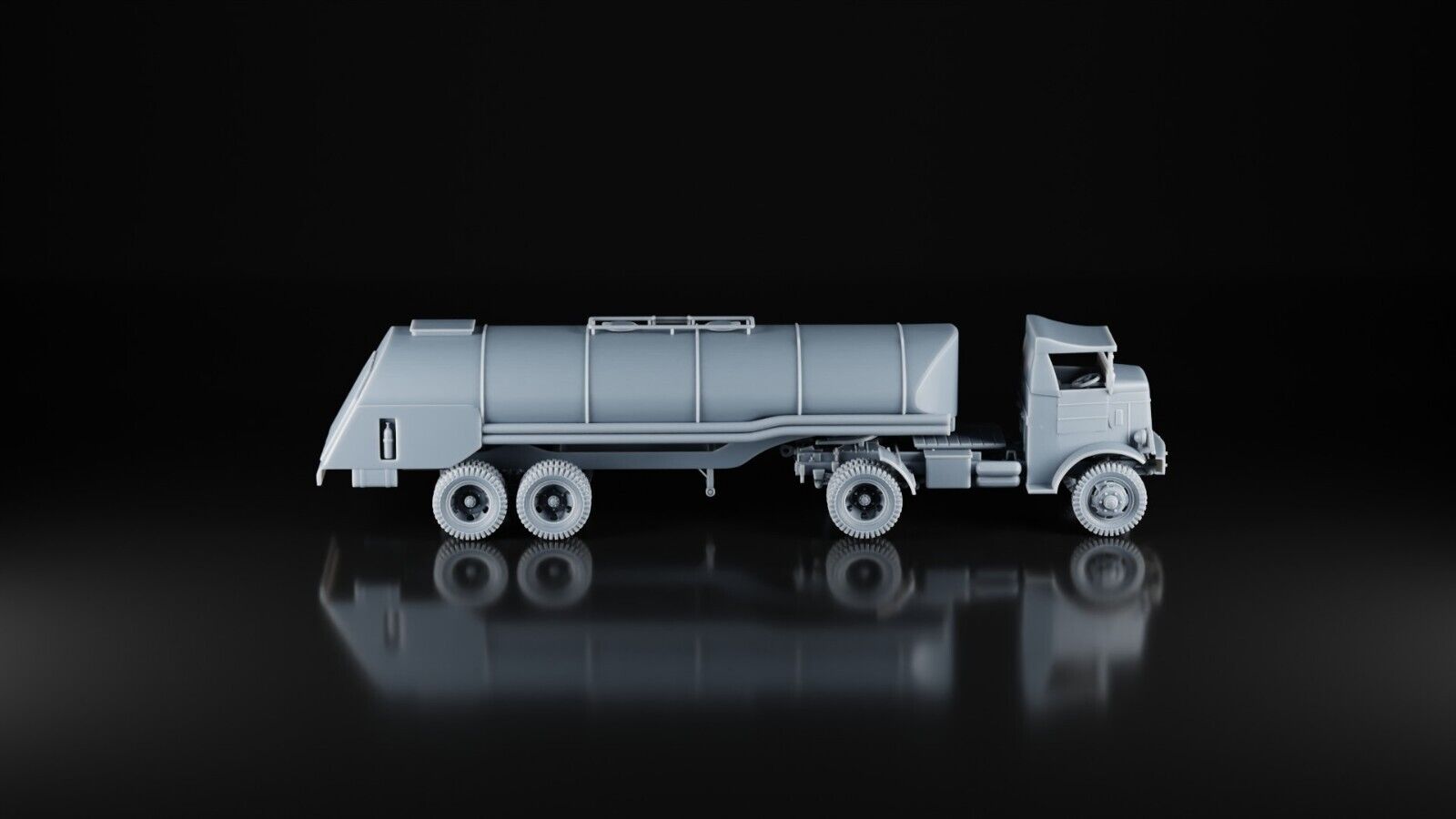 1:72 WW2 US Army Ww2 Autocar Tractor With Fuel Trailer