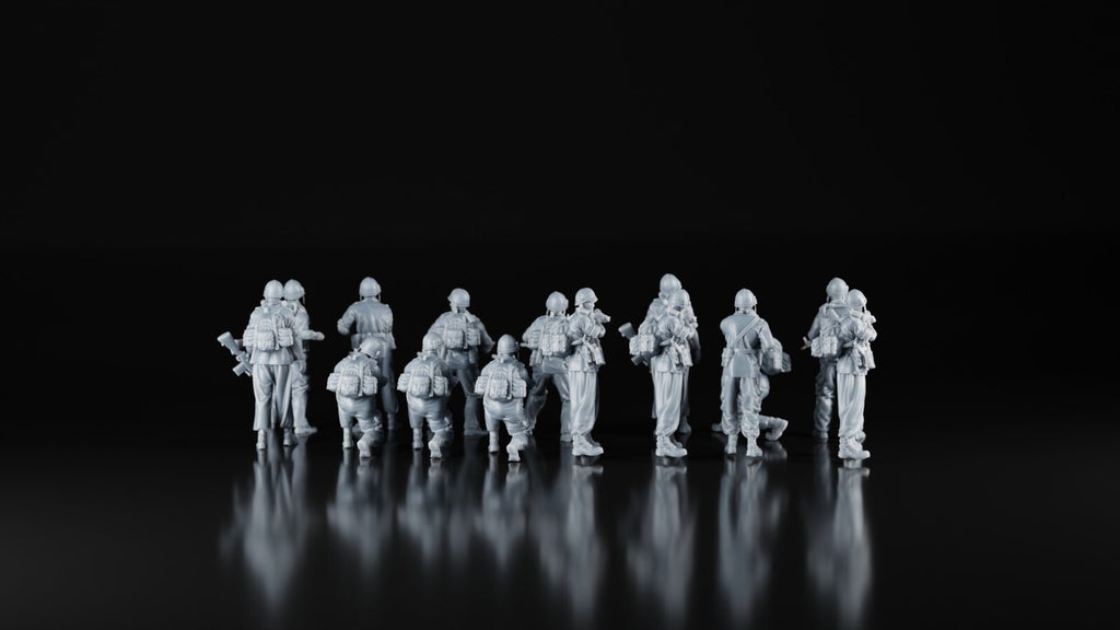 US Army Infantry Vietnam x15 - 1/50 - Military Model Figures - 3D Printed Resin