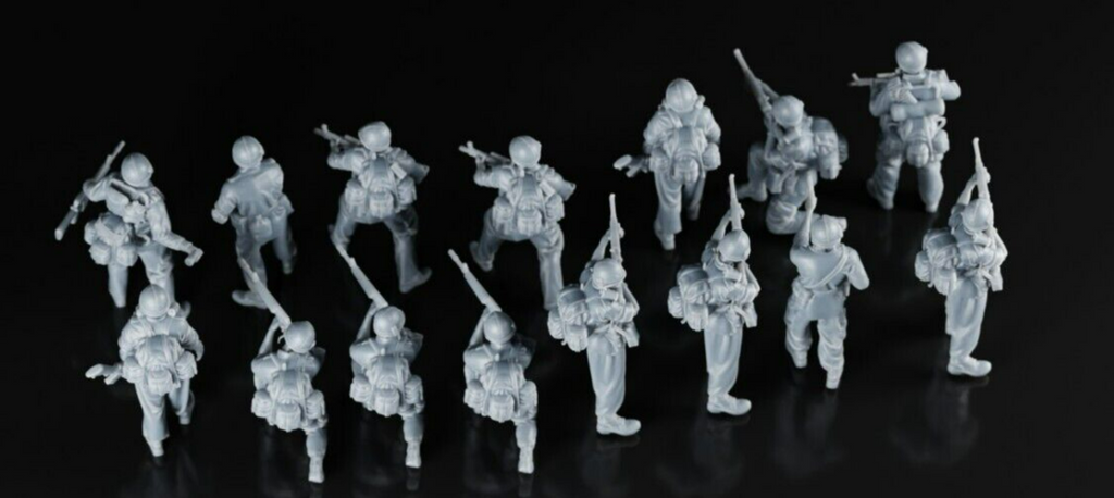 US Army Infantry Vietnam x15 - 1/48 - Military Model Figures - 3D Printed Resin
